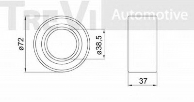 TREVI AUTOMOTIVE wb1625 -  Комплект подшипника ступицы колеса